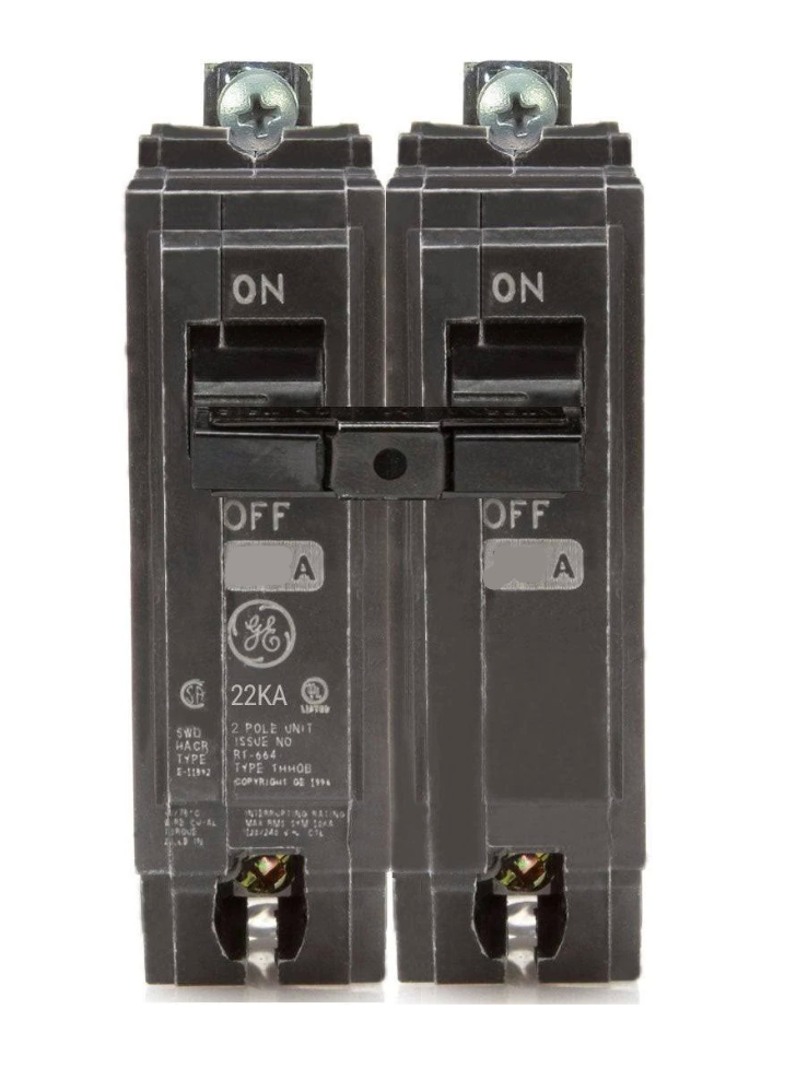THHQB2140 - General Electric Bolt-On 240V 40A 2 pole circuit breaker 22kA@240V - Essential Electric Supply