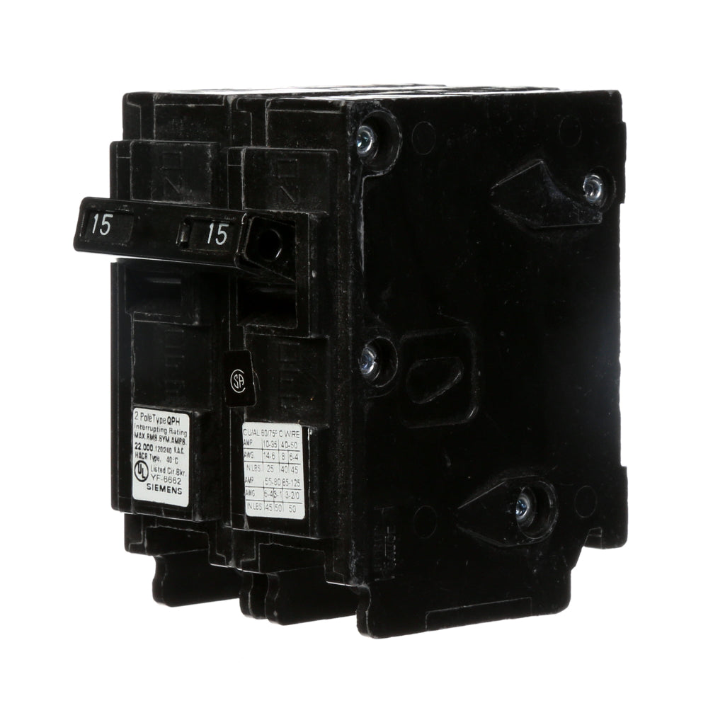 Q215 - SIemens Plug-In 15 Amp 2 Pole Circuit Breaker - Essential Electric Supply