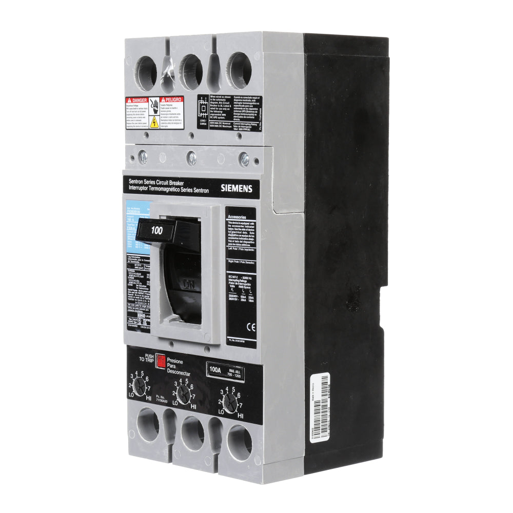 FXD63B100 - SIemens Bolt-On 100 Amp 3 Pole Circuit Breaker - Essential Electric Supply