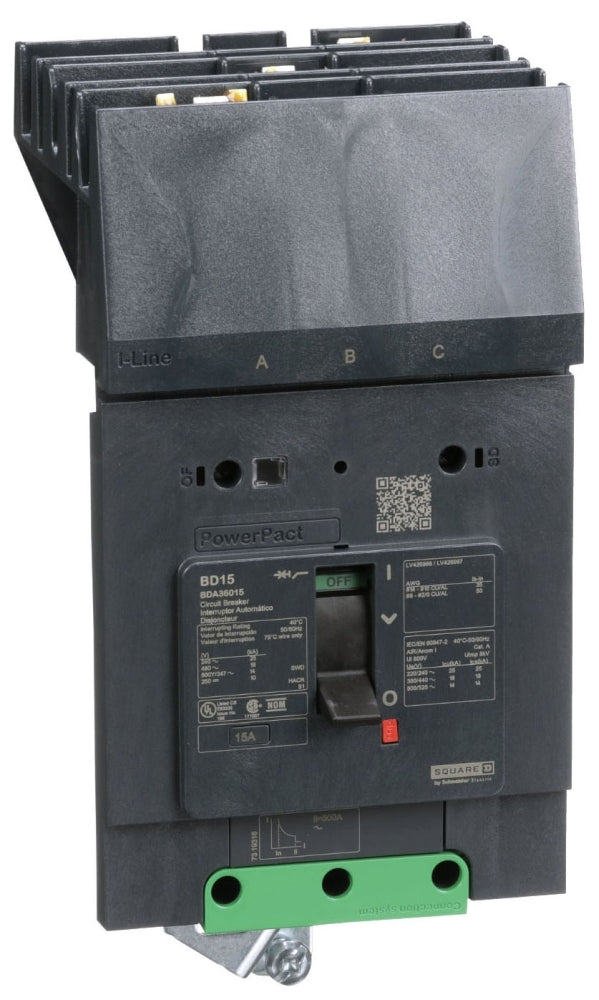 BDA36080 - Square D/ Schneider Electric I-Line Style Plug-In 80 Amp 3 Pole Circuit Breaker - Essential Electric Supply