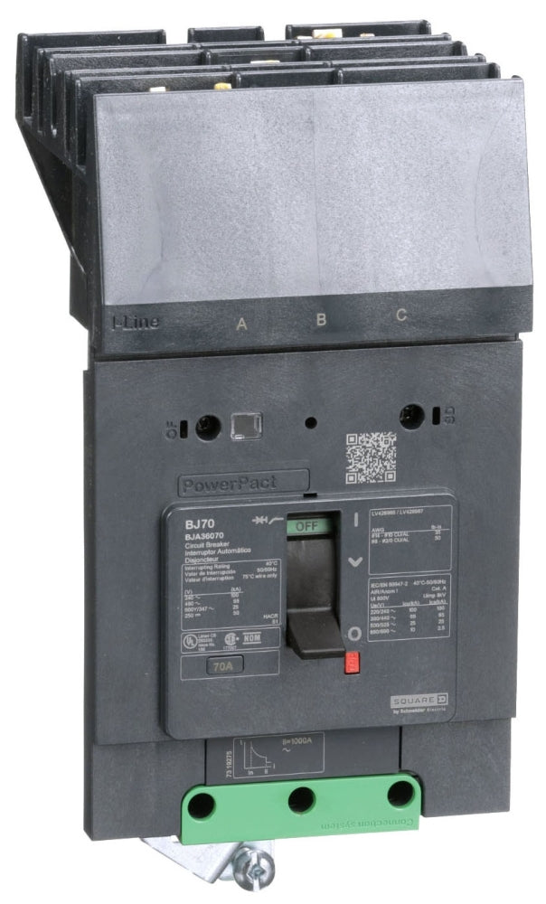 BJA36070 - Square D/ Schneider Electric I-Line Style Plug-In 70 Amp 3 Pole Circuit Breaker - Essential Electric Supply