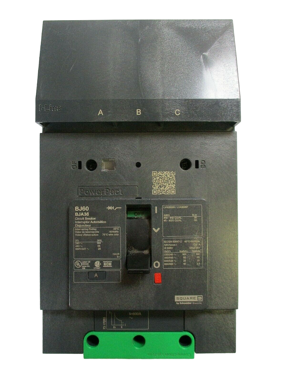 BJA36070 - Square D/ Schneider Electric I-Line Style Plug-In 70 Amp 3 Pole Circuit Breaker - Essential Electric Supply