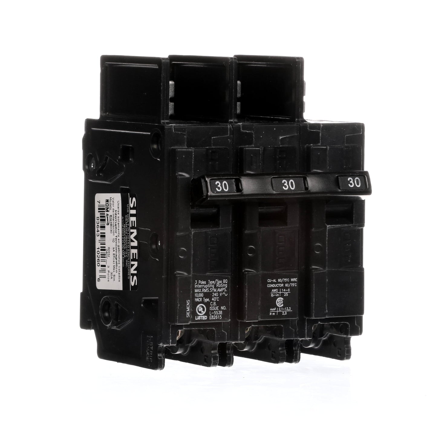 Siemens BQ3B030 Circuit Breaker | BQ Series BQ 240VACV 30A