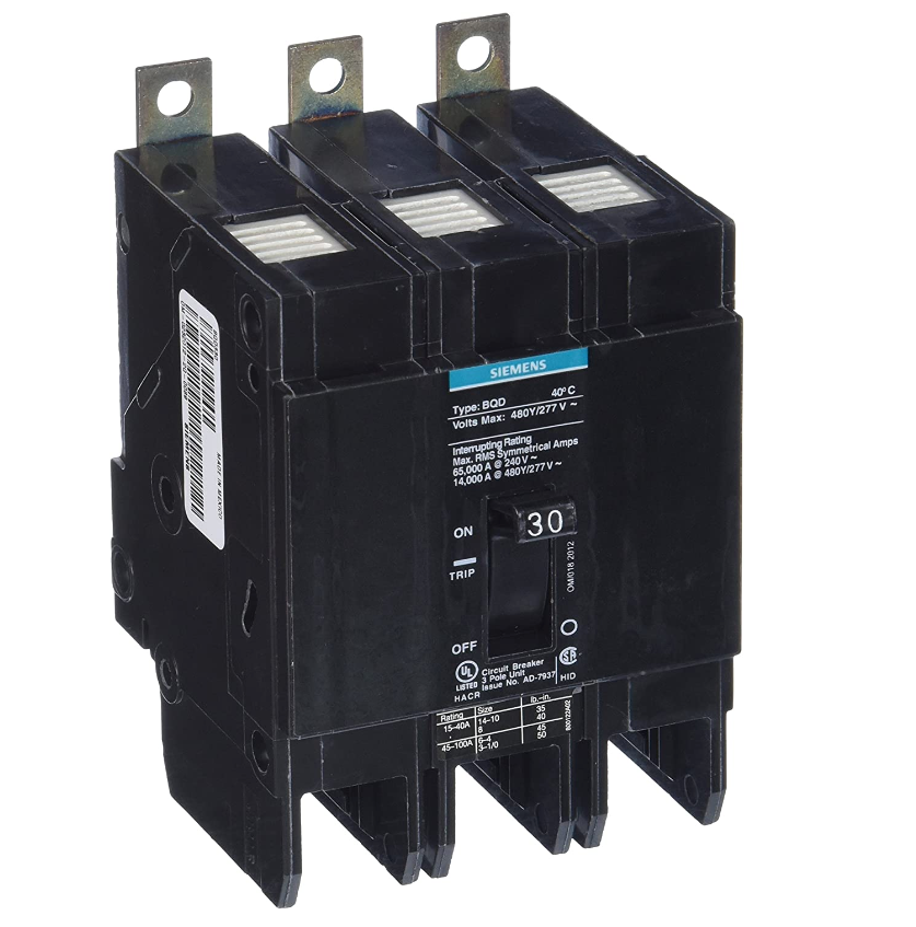 BQD330 - SIemens Bolt-On 30 Amp 3 Pole Circuit Breaker - Essential Electric Supply
