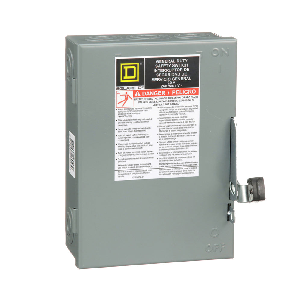 Square D D211N Switch | 240V AC Fusible Disconnect Switch D2 Series