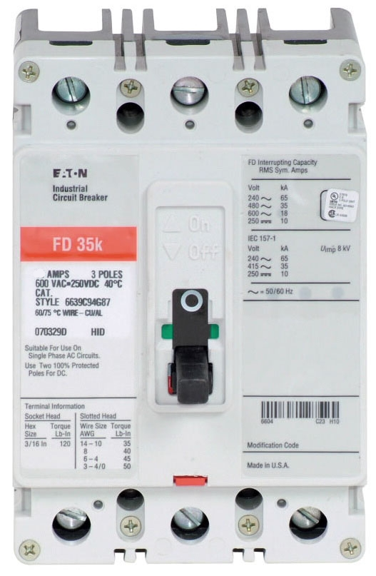 FD3175 - Cutler Hammer/ Westinghouse/ Eaton Bolt-On 175 Amp 3 Pole Circuit Breaker - Essential Electric Supply