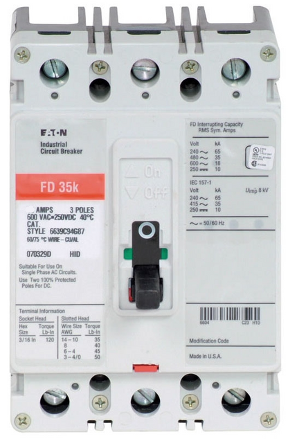 FD3175 - Cutler Hammer/ Westinghouse/ Eaton Bolt-On 175 Amp 3 Pole Circuit Breaker - Essential Electric Supply