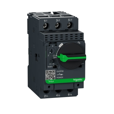 GV2P08 Square D TeSys GV2 Motor Starter 600V 4A 3 Pole Nema 00 V Cloil - Essential Electric Supply