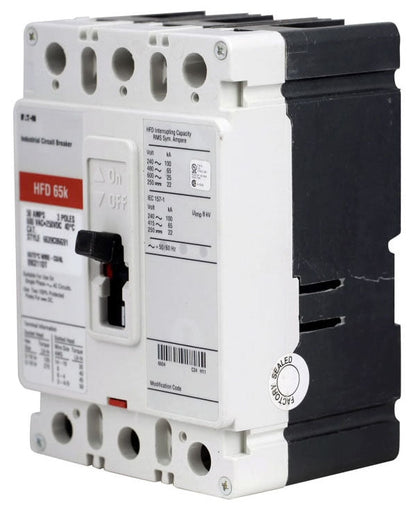 HFD3080 - Westinghouse/ Eaton/ Cutler Hammer Bolt-On 80 Amp 3 Pole Circuit Breaker - Essential Electric Supply