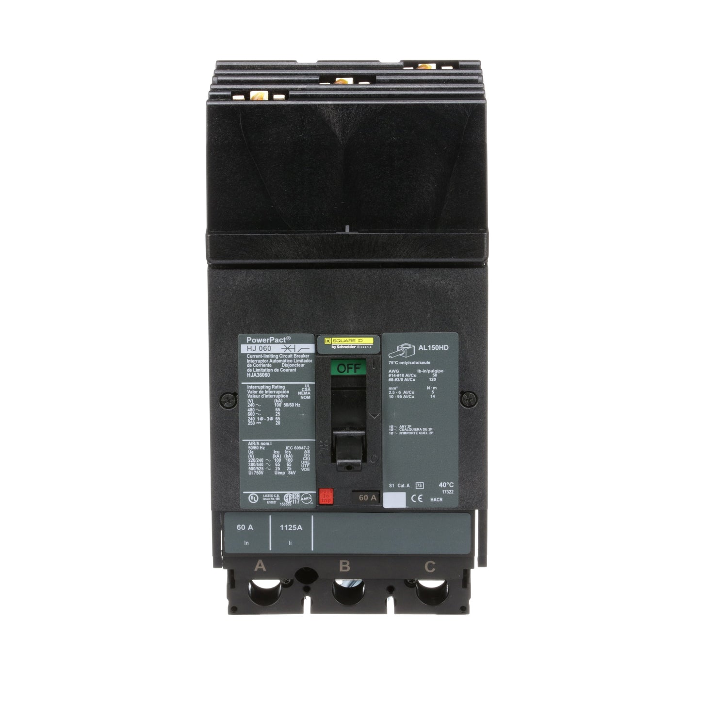 Square D HJA36060 Circuit Breaker | Powerpact HJA 600V 60A