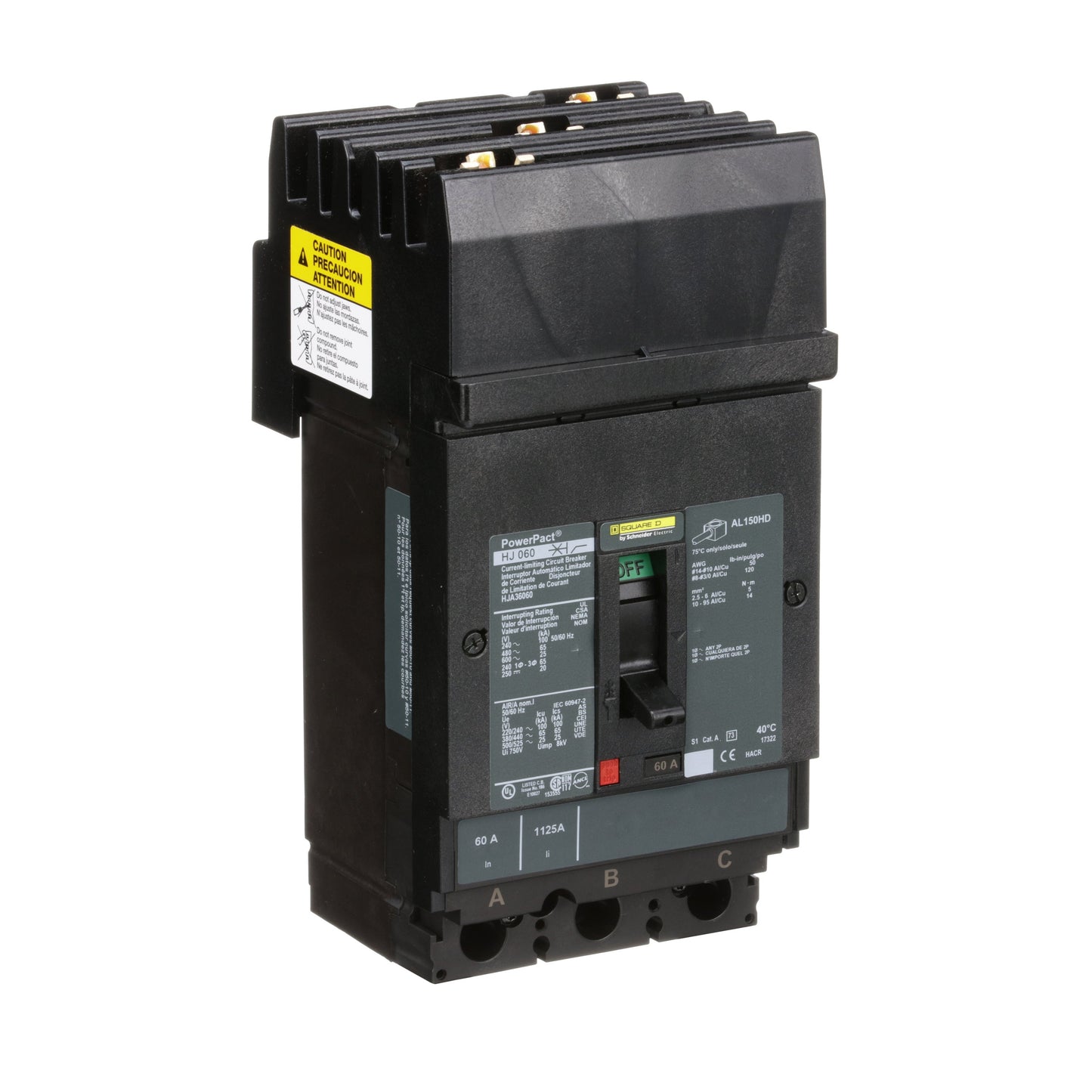 Square D HJA36060 Circuit Breaker | Powerpact HJA 600V 60A
