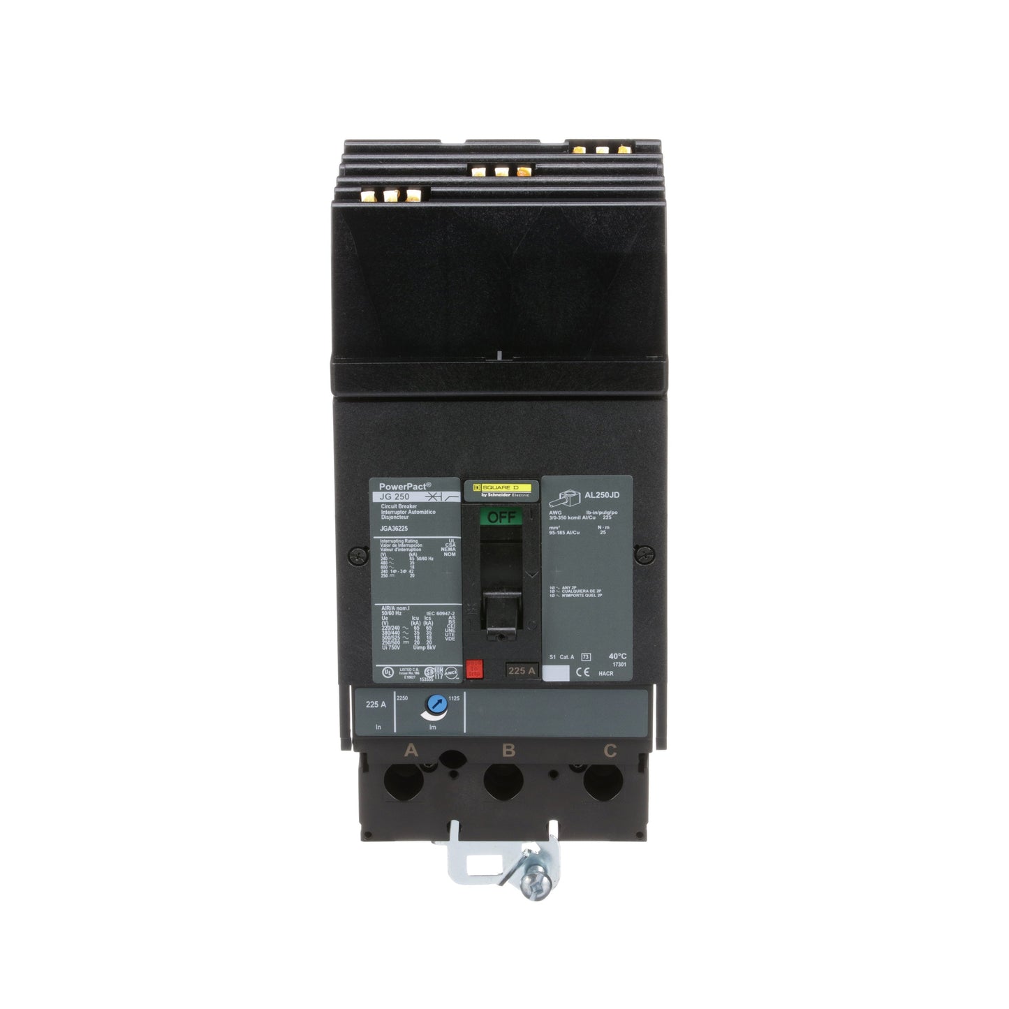 Square D JGA36225 Circuit Breaker | Powerpact JGA 600V 225A