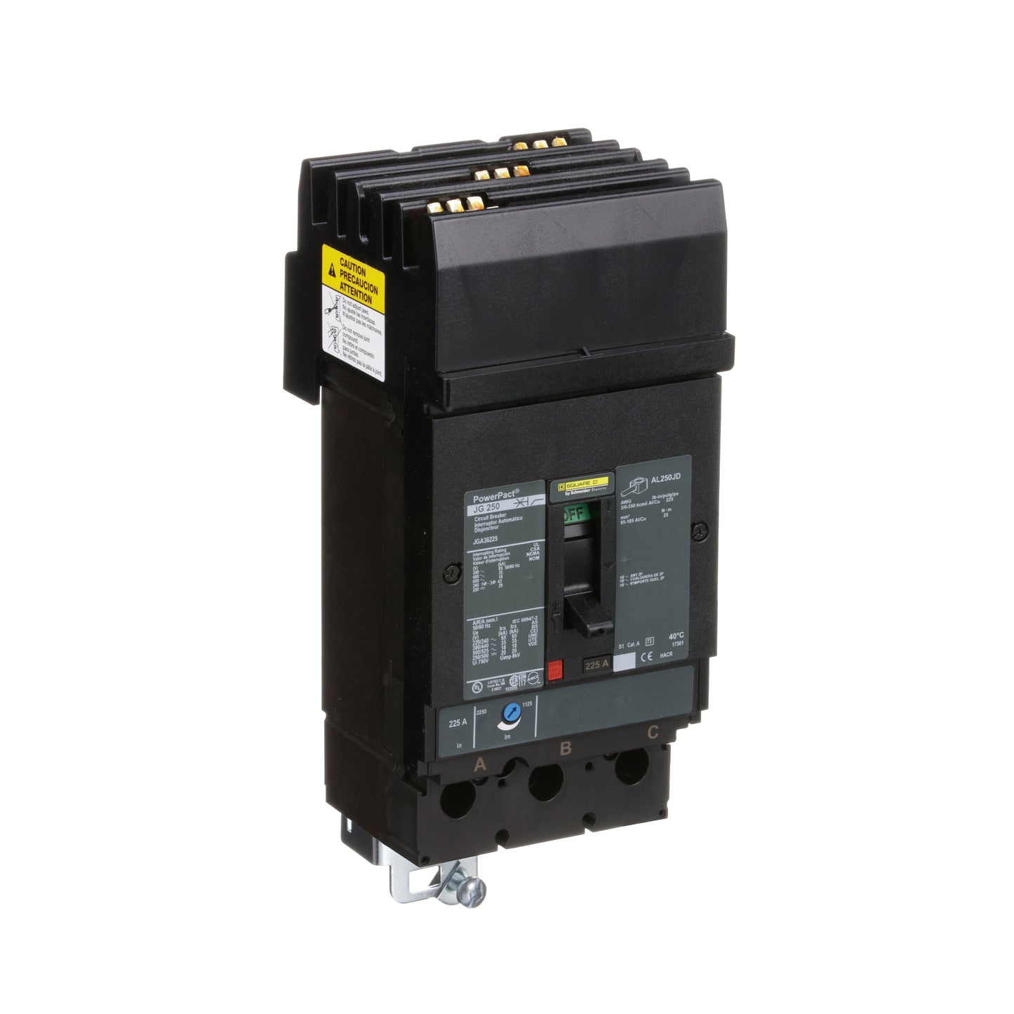 Square D JGA36225 Circuit Breaker | Powerpact JGA 600V 225A