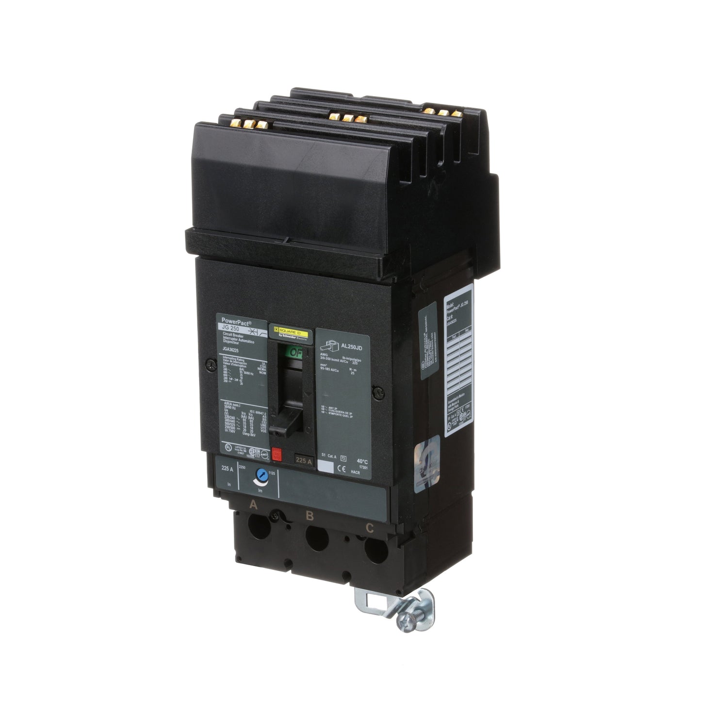Square D JGA36225 Circuit Breaker | Powerpact JGA 600V 225A