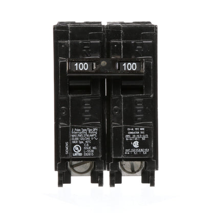 Siemens Q2100H Circuit Breaker | 240V 100A 2P 22kA@240V Plug-In Q Series