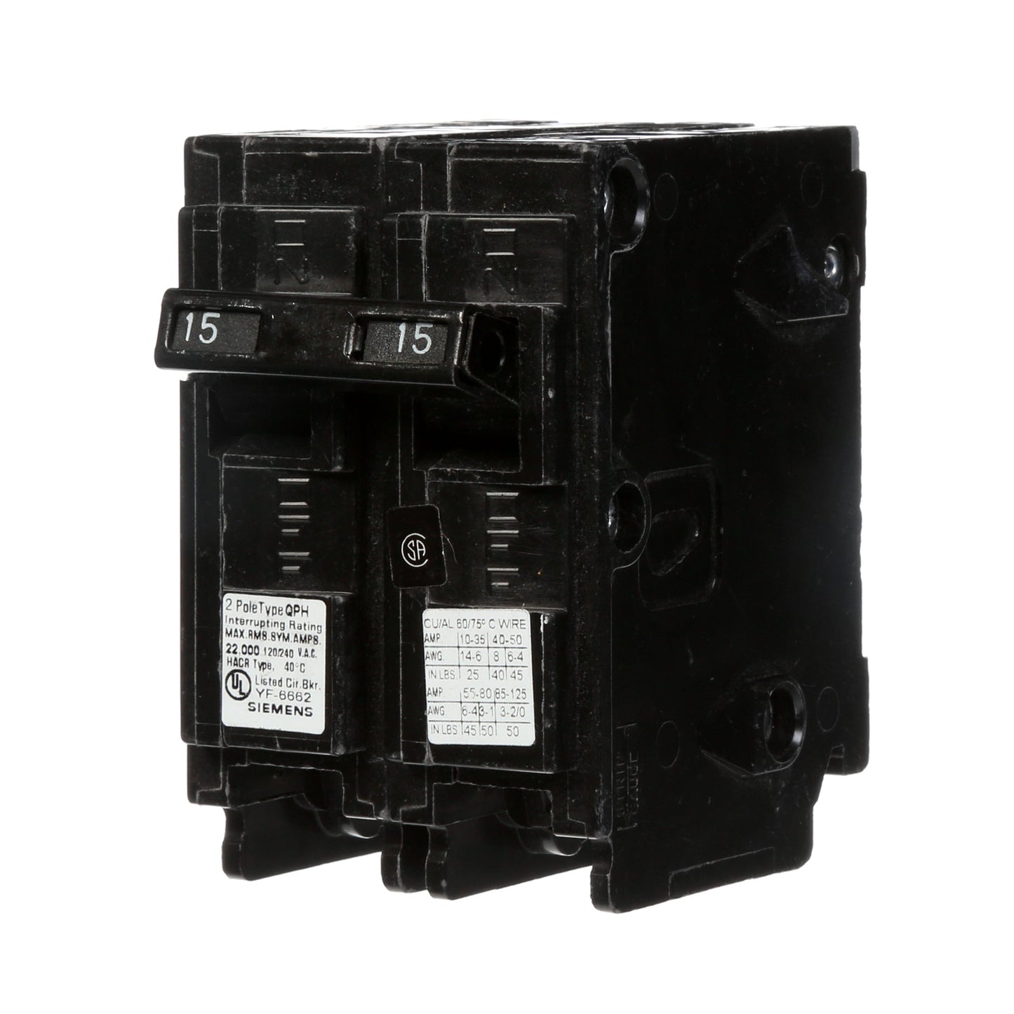 Siemens Q215 Circuit Breaker | 120/240 VAC 15A 2 Pole 10kA@240V Q Series