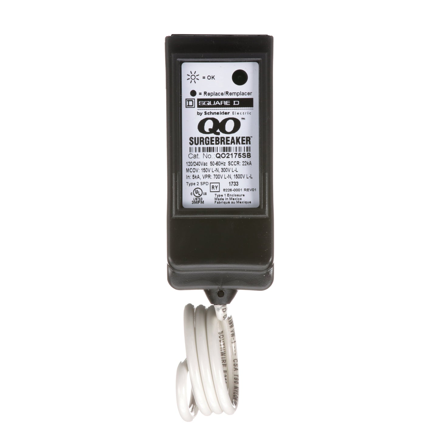 Square D QO2175SB Circuit Breaker | SURGEBREAKER QO 120/240V ACV