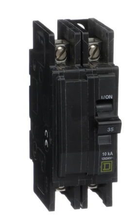 Square D QOU235 Circuit Breaker | 120/240 VAC 35A 2 Pole 10kA@240V QOU Series