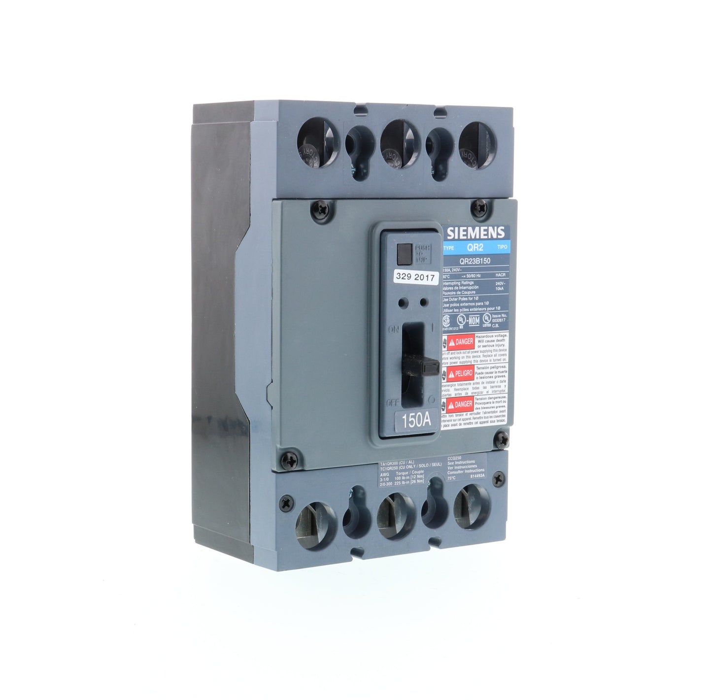Siemens QR23B150 Circuit Breaker | QR Series QR2 240V 150A
