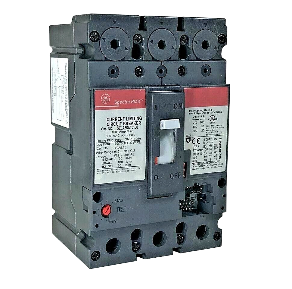 SELA36AT0100 - General Electric Bolt-On 100 Amp 3 Pole Circuit Breaker - Essential Electric Supply