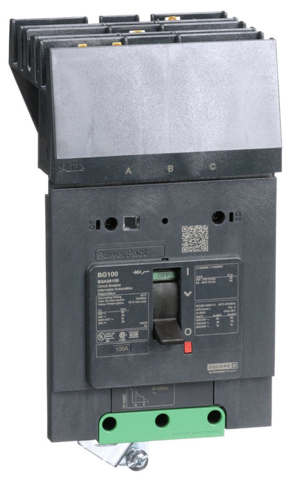 BGA36125 - Square D/ Schneider Electric I-Line Style Plug-In 125 Amp 3 Pole Circuit Breaker - Essential Electric Supply