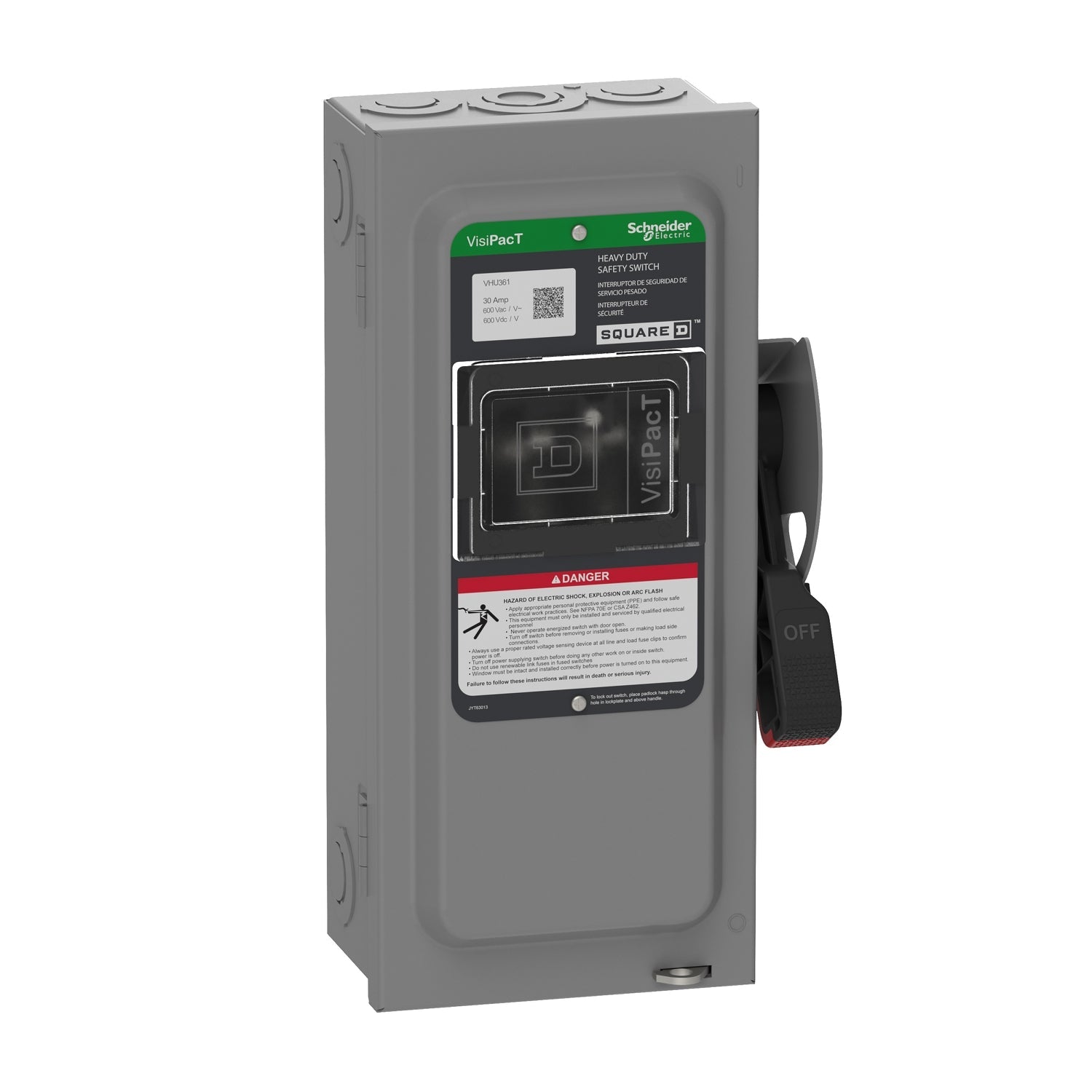 VHU361 Square D disconnect switch  30A 600V Non-Fusible - Essential Electric Supply