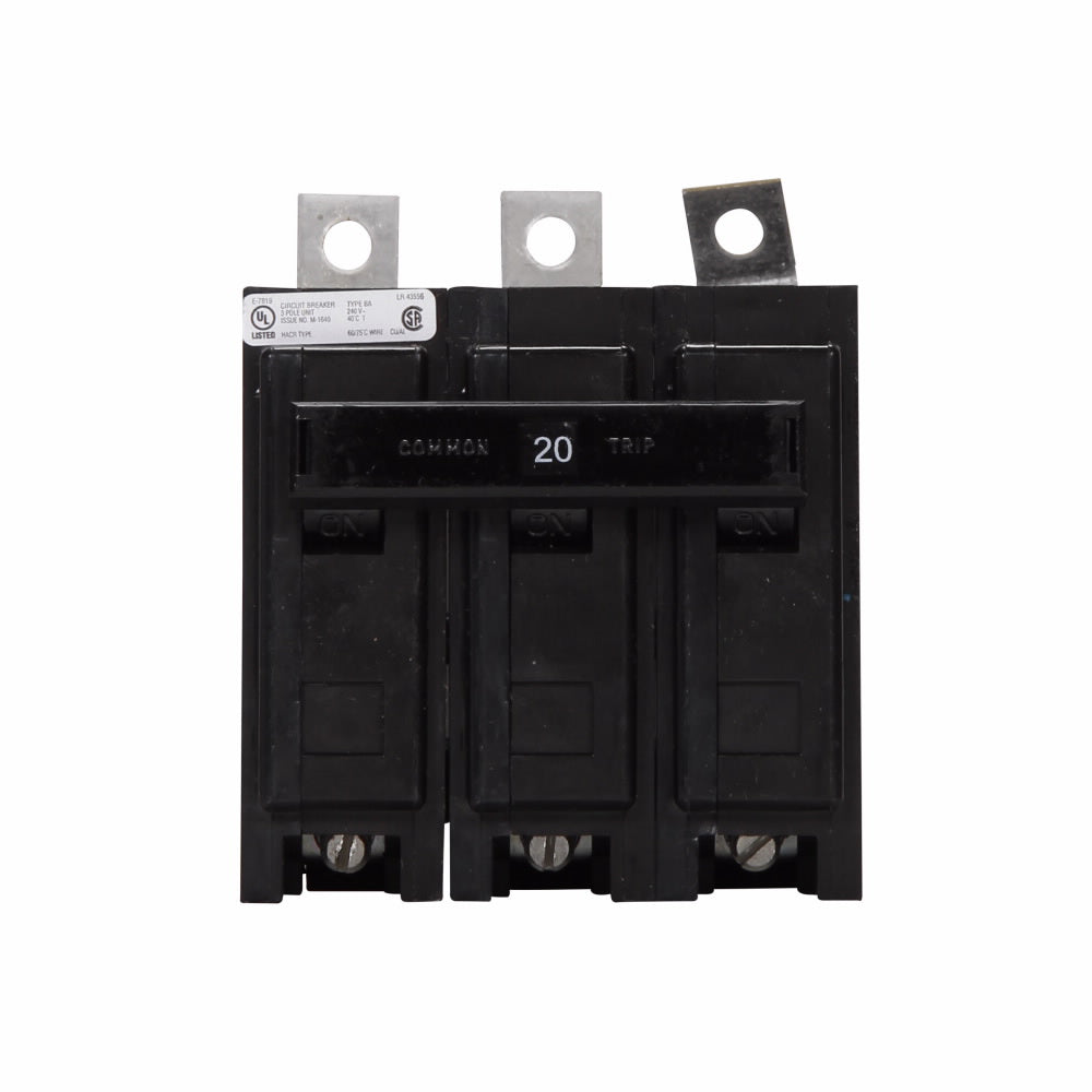 Cutler Hammer BAB3020H Circuit Breaker | 240V 20A 3P 10kA@240V Bolt-On QUICKLAG